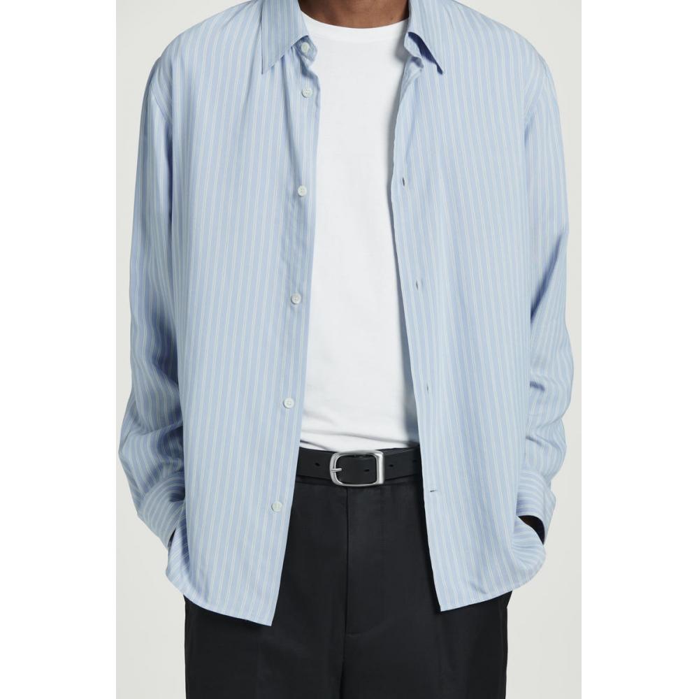 

Ремень из кожи с изогнутой пряжкой Cos Japan Black/L