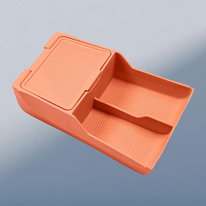For Lynk & Co 08 2026 Car Central Control Lower Storage Box Original Car Color Silicone Protective Pads Car Interior Accessories