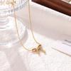 Bowknot Pendant Necklace Women Fashion Clavicle Chain Jewelry Gift