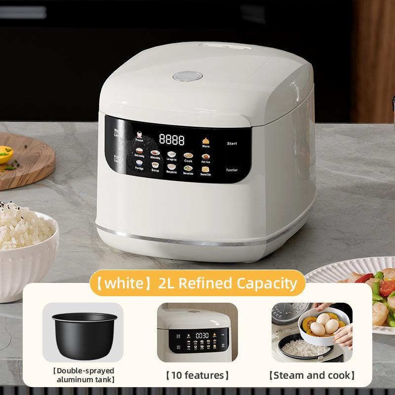 

Smart 2L Compact Capacity for 1-2 people Three meals a day are satisfied 400W Mini Rice Cooker with Timer Function US белый