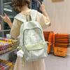Schoolbag Korean Small Fresh Simple Schoolbag Female Junior High School College Student Large Capacity Versatile Class Backpack Travel Backpack