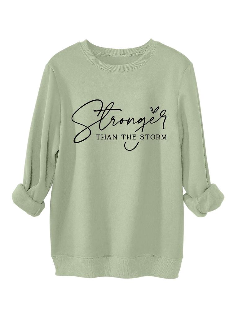 Stronger Than the Storm Women's Plush Hoodie - Thickened Warm Autumn/Winter Style