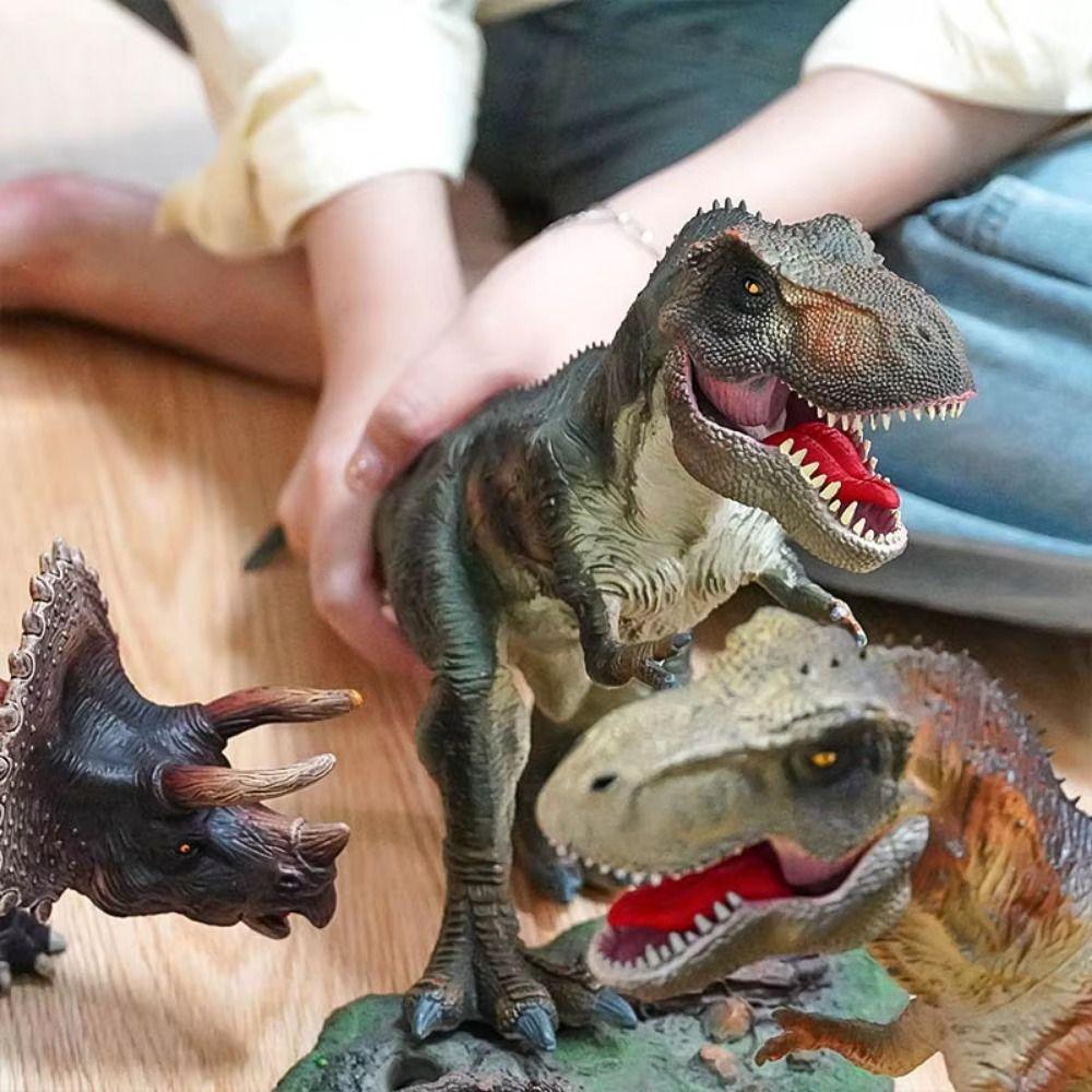 Multiple Sizes Dinosaur Model Rubber Tyrannosaurus Jurassic Dinosaur  Animal Figure Collection