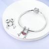 925 Silver Romantic Love Story Charm Pendant for DIY Bracelet Couple Engagement Jewelry Gifts for Her