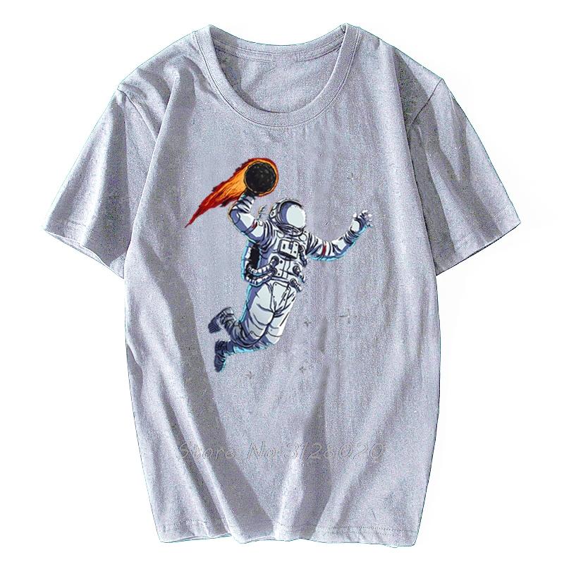 Astronaut Play Moon TShirt Like Basketball Funny Tshirt Childish Dream Cotton Mars T Shirt Unisexs Clothes Oversized Unisex Tops