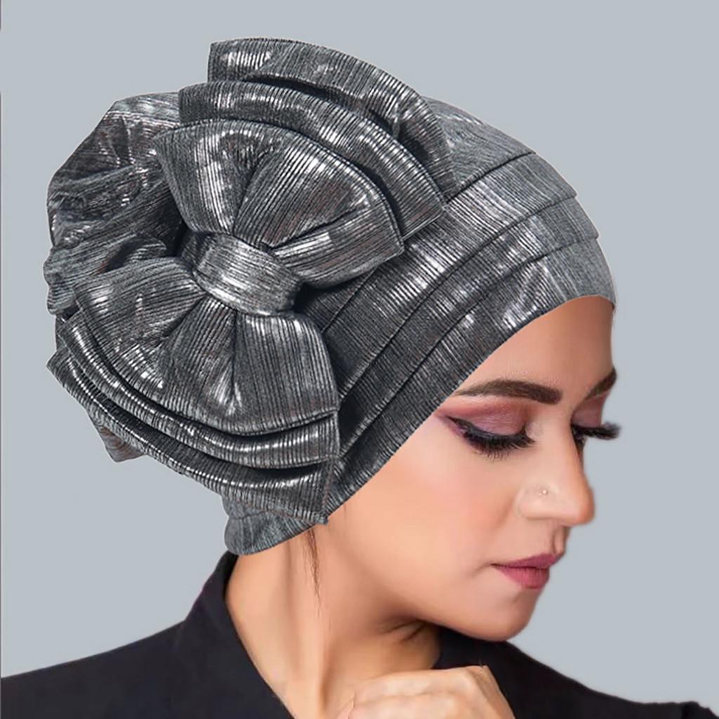 Polyester Knitted Fashion Headscarf With Bow Decor For Casual Wear