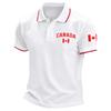 Men's Button Front Polo Shirt Short Sleeve Casual Lightweight Breathable Fabric Classic Fit with Embroidered Country Emblem