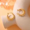 Geometric Irregular Oil Drop Earrings: Stainless Steel & Titanium Fashion Ear Hoops