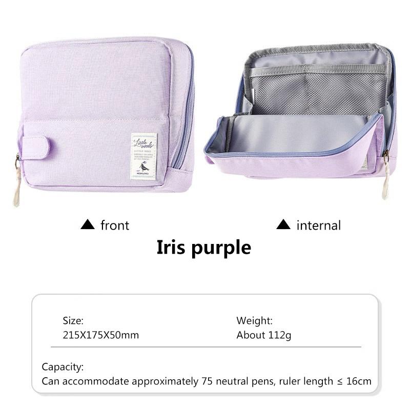 Japan Kokuyo Pencil Case Campus Limited Large Capacity Desk Stand Multi Functional Storage Bag Cute Simple Student Stationery