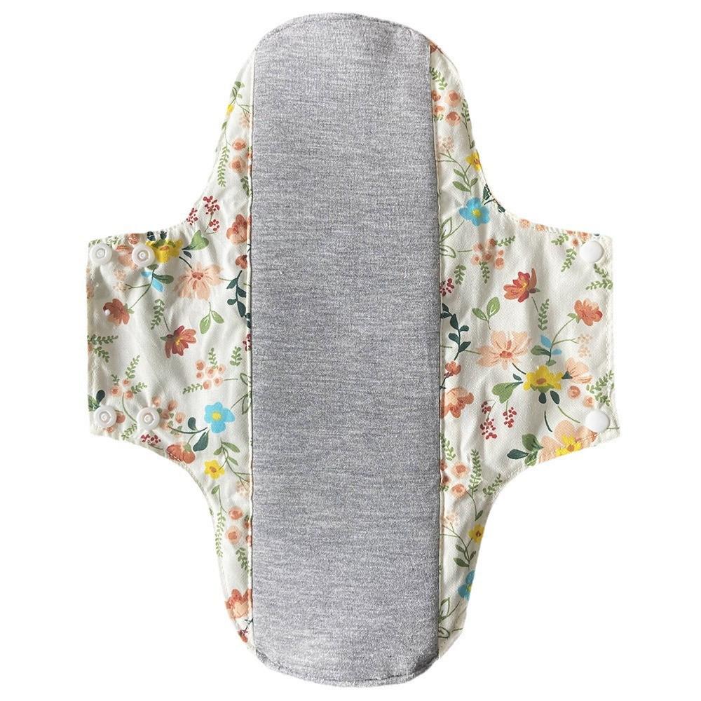 28cm Graphene Cotton Washable Menstrual Pad with One-Way Moisture Wicking and Leak-Proof Technology.