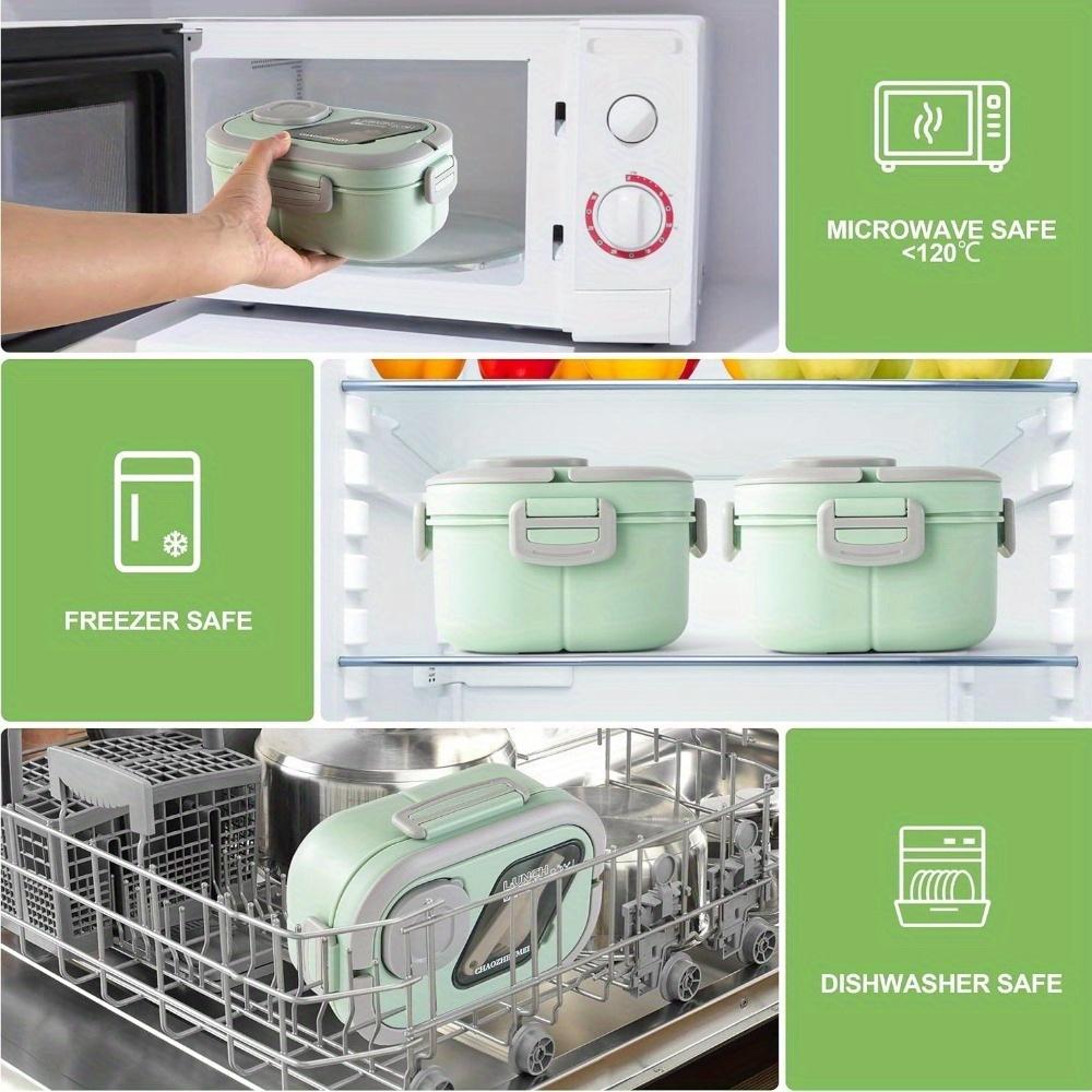 Bento Lunchbox Salatbehälter Großes Fassungsvermögen Salatschüssel Eingebaute wiederverwendbare Gabel Isoliert Auslaufsicher Lunchbox für Zuhause Picknick