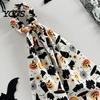 Silky Hair Accessory Halloween Satin Scrunchies for Women, Funny Pumpkin Printed Elastic Ties, Cute Accessories Soft Ponytail Holders,