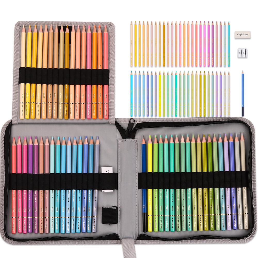 KALOUR 53-Piece Macaron Color Pencil Set for Art and Doodling