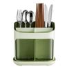 Utensil Holder with Drain Tray Multiple Compartments Minimalist Countertop Utensil Organizer for Kitchen Chopsticks