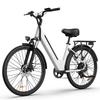 URLIFE 26" Electric Bikes for Adults, Mountain Bike with LCD Display, Removable Battery 250W Powerful Motor, 7-Speed Derailleur 80KM Max Range Ebike 
