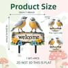 Q1FD Charm Avian Theme Welcome Plaque Ground Stake Decorative Garden Stake PVC Yard Stake For Year Round Display
