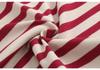 2025 Spring Plus Size Women's Striped Knit Cardigan - Simple, Round Neck, Korean Style, Slimming, Age-Reducing Sweater for 220 jin