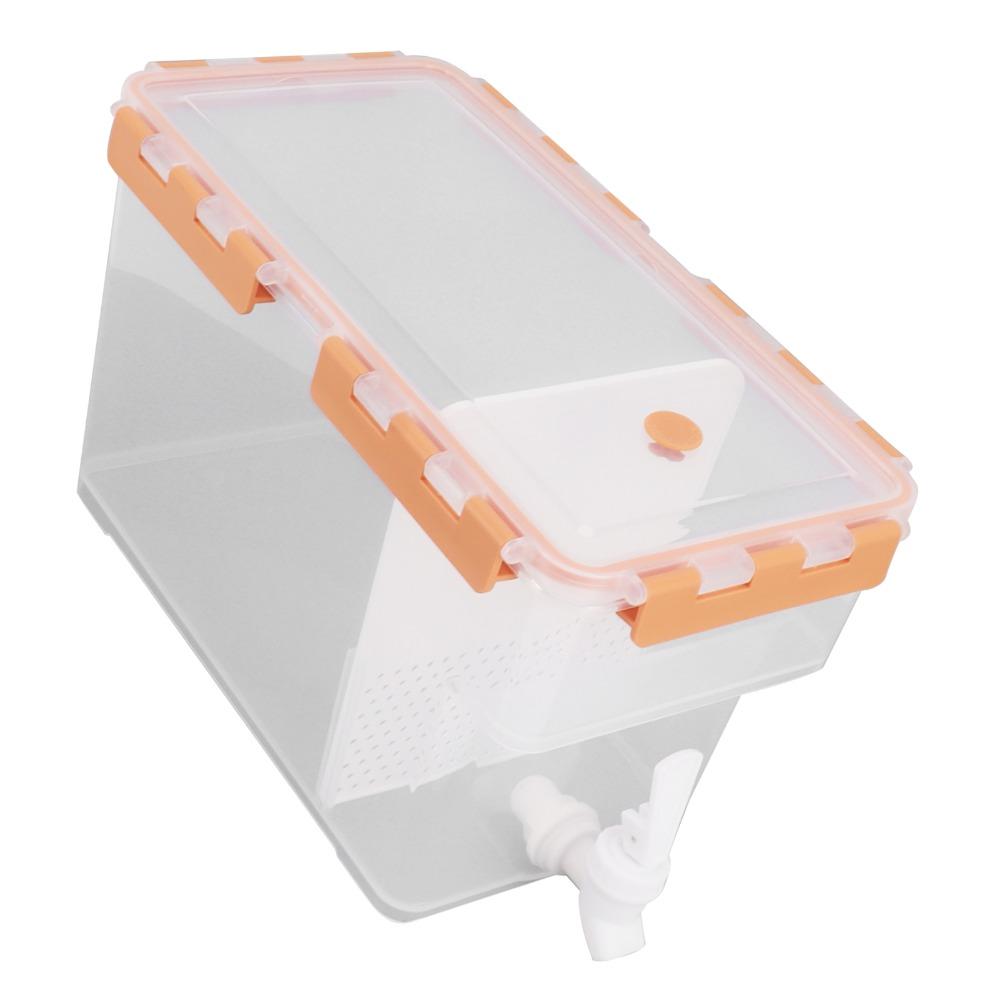 PET Beverage Dispenser 3.5L Capacity Iced Tea Pitcher Portable Lemonade Container For Fridge