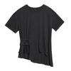 European & American Summer Women's Lace Tassel T-Shirt: Short-Sleeved, High-Street, Ins-Style, Cold Splicing, Irregular Design.