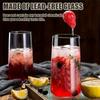 6PCS Highball Glass Whiskey Coffee Cup With Straw 15.5 Oz Juice Drinking Glasses Suitable For Cocktail Beer Glass Drinkware Set