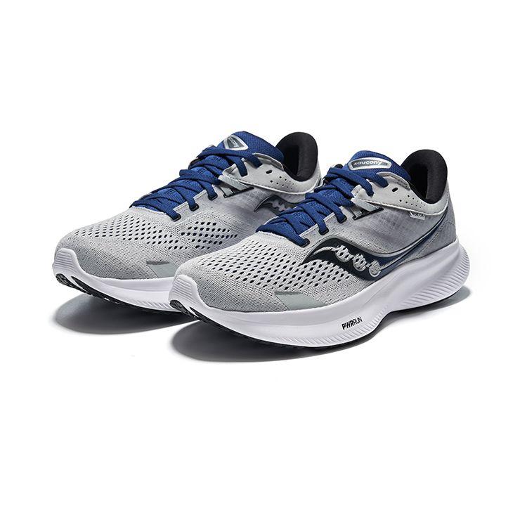 Saucony Ride 16 Comfortable Shock Absorption Non-Slip Durable Low-Top Running Shoes Men sneaker Gray Black S20830-20