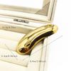 French retro cool geometric scarf buckle, 18K gold stainless steel mirror, jacket brooch, women's minimalist accessory