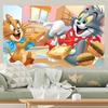 Cute TTom And Jerry Tapestry Wall Hanging Tapestry Art Deco Blanket Curtain Hanging At Home Bedroom Living Room Decor
