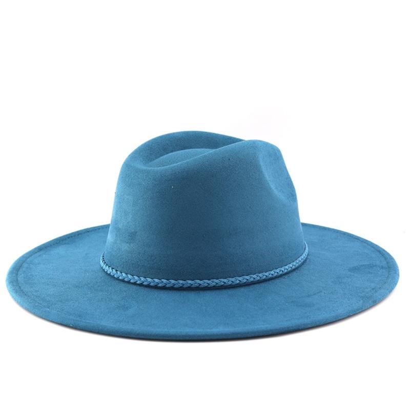 Klassische breite Krempe Herzförmige flache Derby-Kappe Herrenhut Mode Polyester Zylinder für Herren und Damen