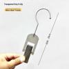 Large Transparent Crystal Acrylic Clothes Hook Clip with Stainless Steel for Socks and Pants