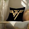 Van HHalen Rock Band Pillow Case DoubleSided Plush Sofa Cushion Covers Organic Breathable Invisible Zipper