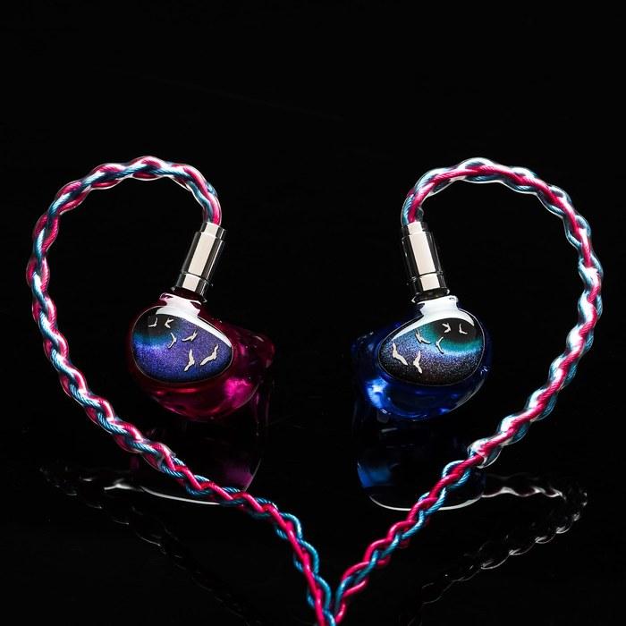 HiFiGo Kinera Celest PhoenixCall 1DD+2BA+2 6mm Microplanar Driver In-Ear Monitor, 5 Hybrid Driver IEM (3.5mm, Purple-Blue)