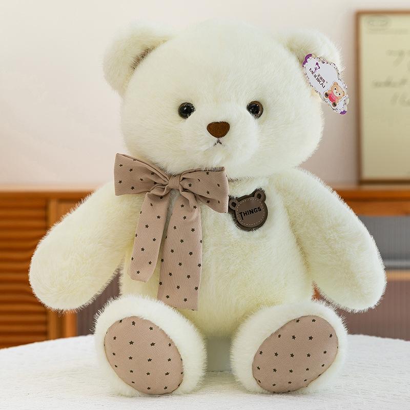 Bow Teddy Bear Plush Toy Girl Birthday Doll Holiday Gift Cute Hugable Bear Doll