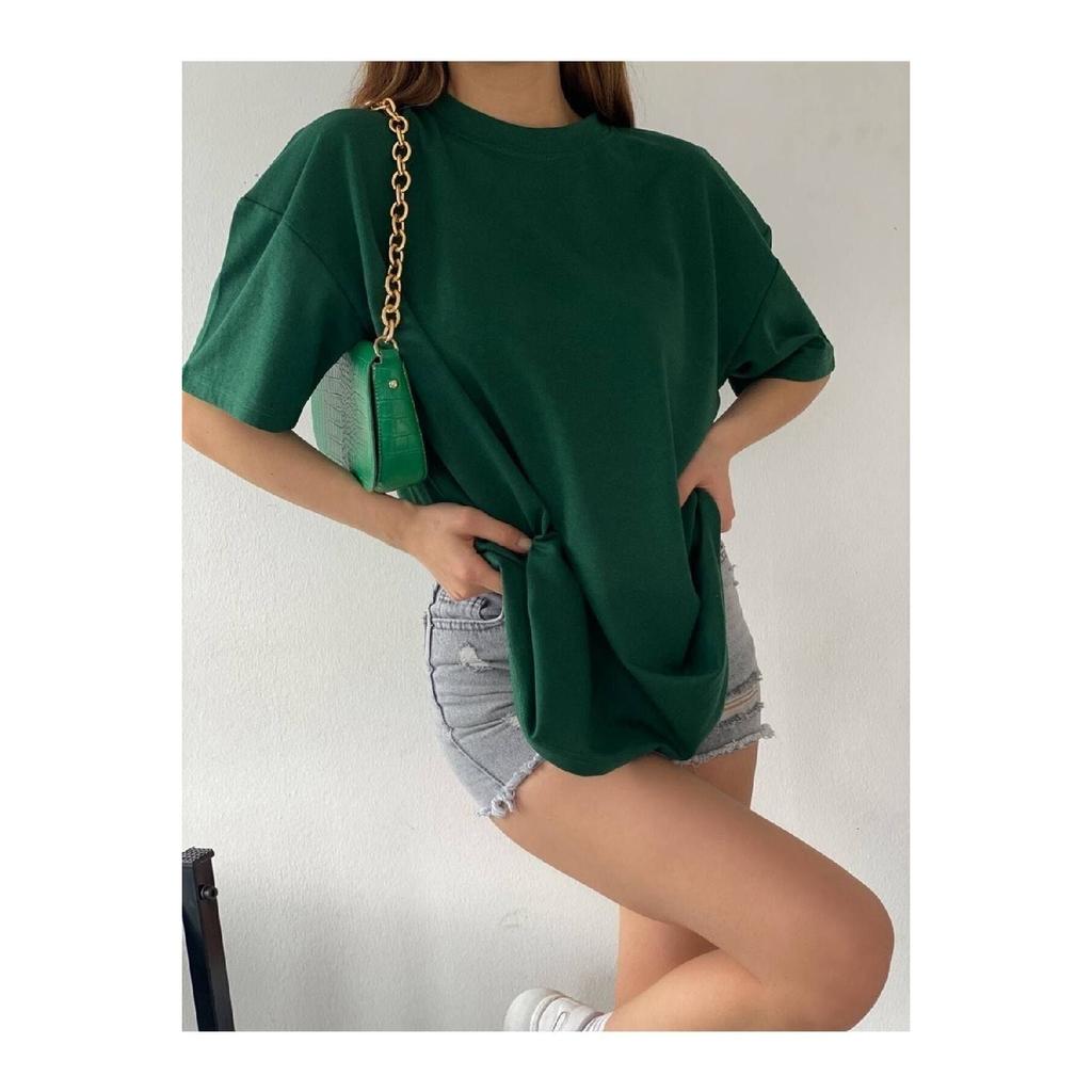 Schwarzes Oversize-Boyfriend-T-Shirt aus Baumwolle für Unisex mit Rundhalsausschnitt