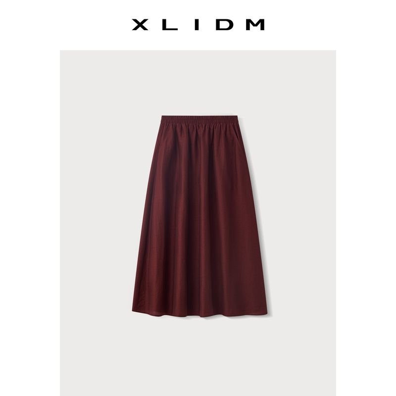 

Xiaoli Plus Size Women s Clothing Old Money Style Design Set Cool and Breathable Acetate Tie-Up Top and Skirt Two-Piece Set Retro Red Skirt (Ready in Stock) L