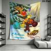 Cheburashka Wall Tapestry Aesthetic Wall Hanging Printed Fabric Blanket Decorative Tapestries for Bedroom Living Room Home Decor