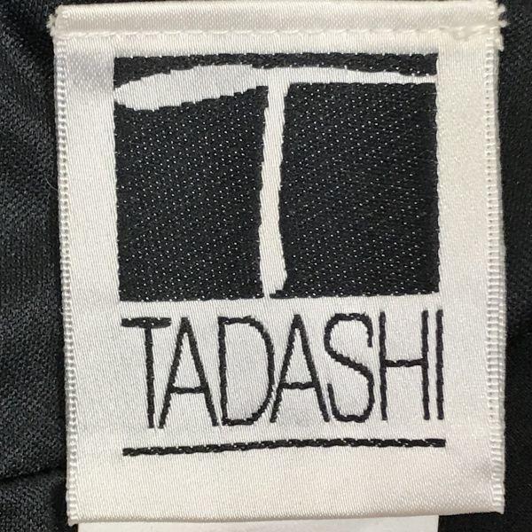 TADASHI Robe Longue 100% Soie Dos Ouvert/Taille Femme S/6P/Noir/Sans Manches Volantées(UTILISÉ)