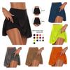 2023 Basic Summer Women's Pure Color Two-piece Fake Shorts Leggings Available In 13 Colors