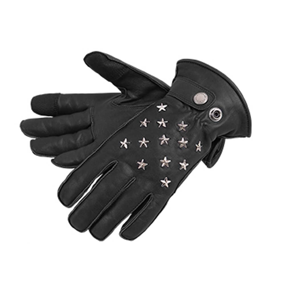 DEGNER Leather Motorcycle Size Women's Gloves, Black, L, FRWG-38
