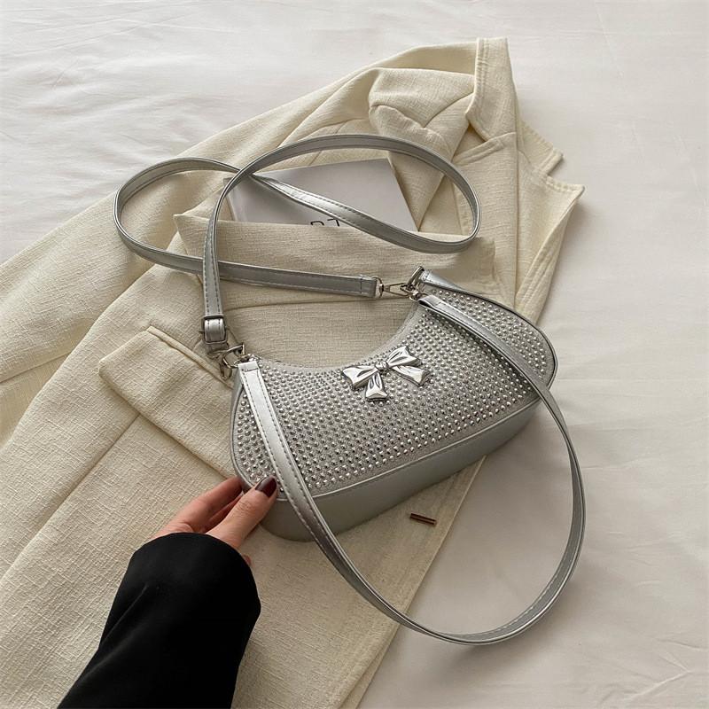 Dumpling Bowknot Shaped Single Shoulder Underarm Bag Handbag Women Fashion Gift