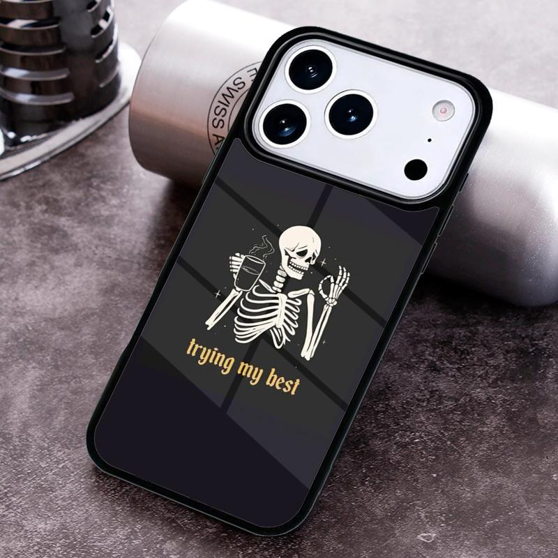 Death Skull Bones Clown Phone Case For iPhone 17 16 15 14 13 12 11 Pro Max Plus 17Air Soft Silicone Cover