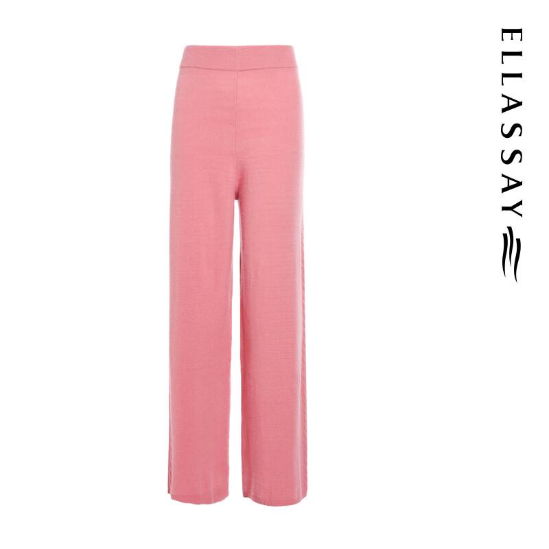 ELLASSAY Women's Merino Wool Cashmere Ribbed Knit Lounge Pants