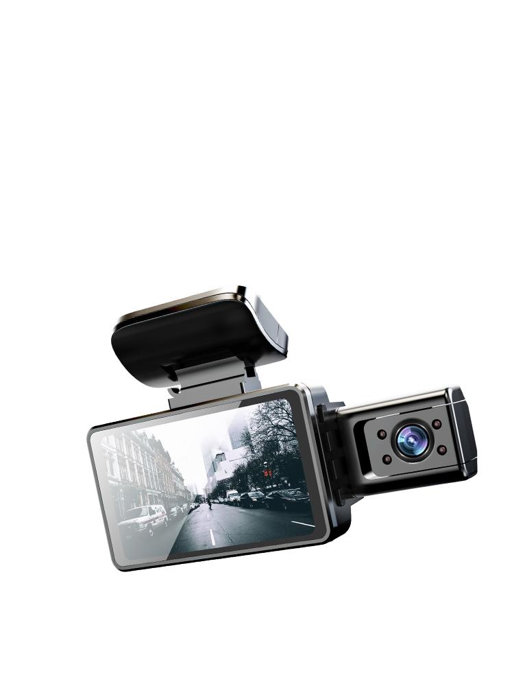 

Автомобильный видеорегистратор с широкоугольным двойным объективом, способный производить запись в высоком разрешении и оснащенный инфракрасным ночным видением, предназначенный для одновременной None чёрный