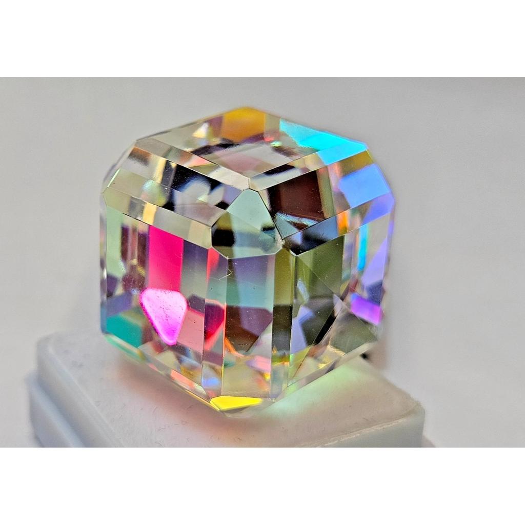 100+ Ct Natural Mystic Topaz Rainbow Color Cube Cut Fabulous Certified Gemstone