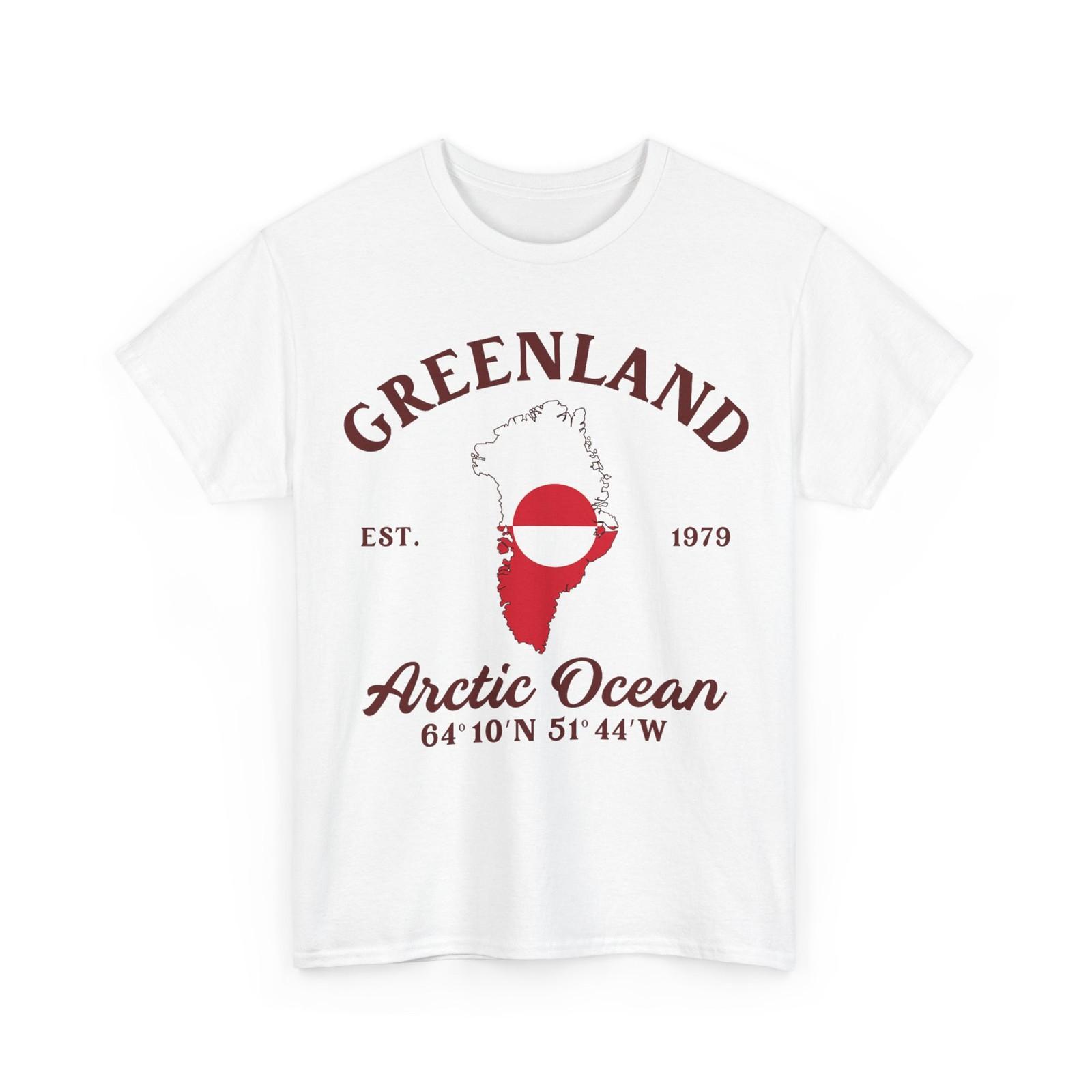 Greenland Map Flag Shirt, Greenlandic Pride Roots Greenland Lovers T-Shirt L