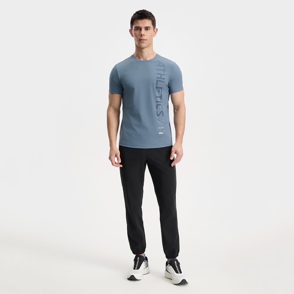 Fila Fitness Fashionable Breathable Lightweight Elastic Cuffed Knitted Sports Pants Men Pants A11M531609F-BK