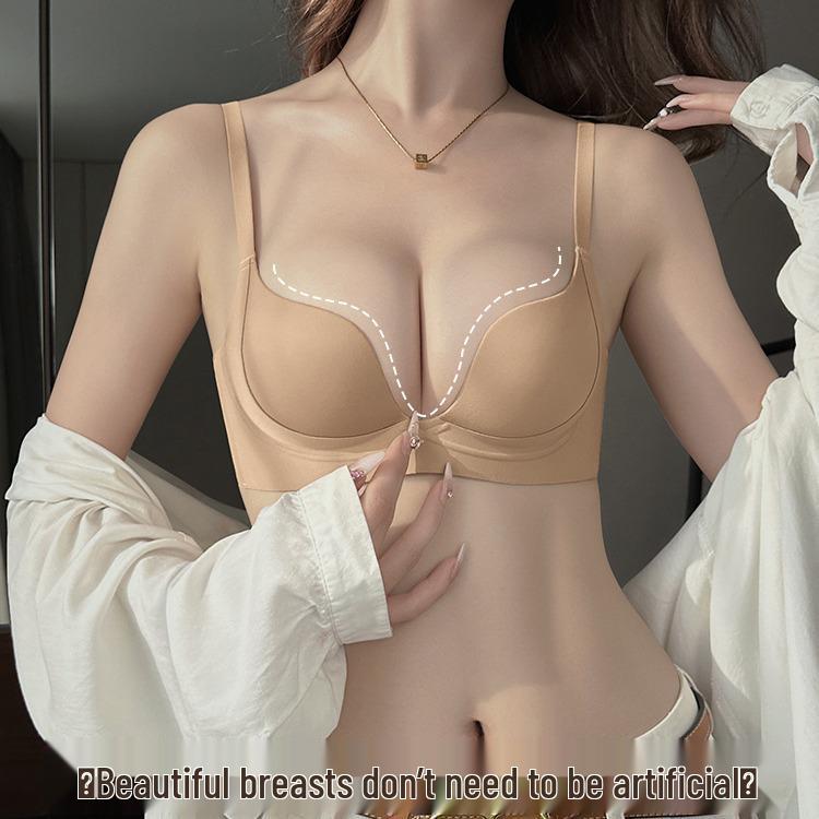 Seamless Lift Goddess Bra: Women's Small Bust, Summer Thin Style, Side Bust Control, Anti-Sagging, Sexy Half Cup.