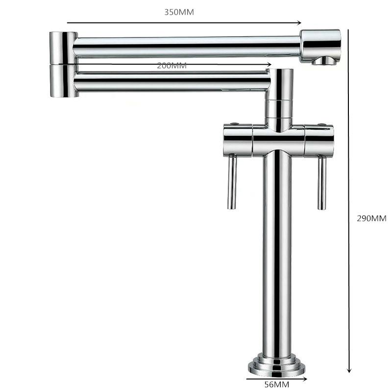 Kitchen Faucet Solid Brass Crane For Kitchen Deck Mounted Sink Mixer Foldable Nickel Brushed/Gold/Chrome/ORB/Black