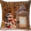 Nordic Christmas Snowman Pillowcase Linen Sofa Cushion Pillowcase New Style Christmas Pillowcase