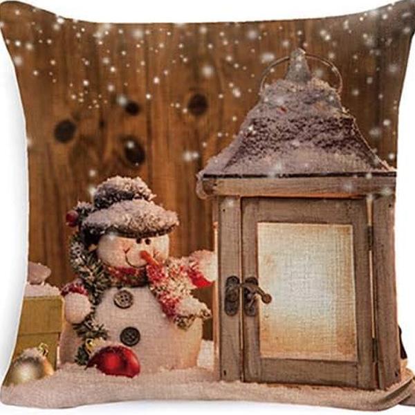 Nordic Christmas Snowman Pillowcase Linen Sofa Cushion Pillowcase New Style Christmas Pillowcase