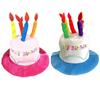 Accessoires Photo Chapeau Gâteau d'Anniversaire Décoration Cheveux Coiffure d'Anniversaire Chapeau Bougie de Gâteau Drôle Faveurs de Fête